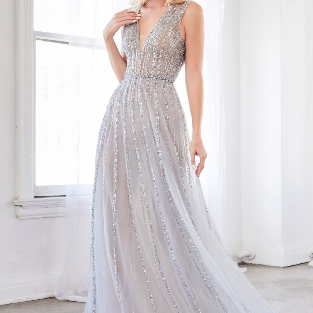 A-Line Fully Beaded Gown CDCK935 - Picture 3 of 8